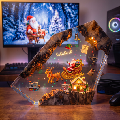 Handcrafted Resin Lamp ''Santa's Sled''™ Pre-Order (2 MONTHS)