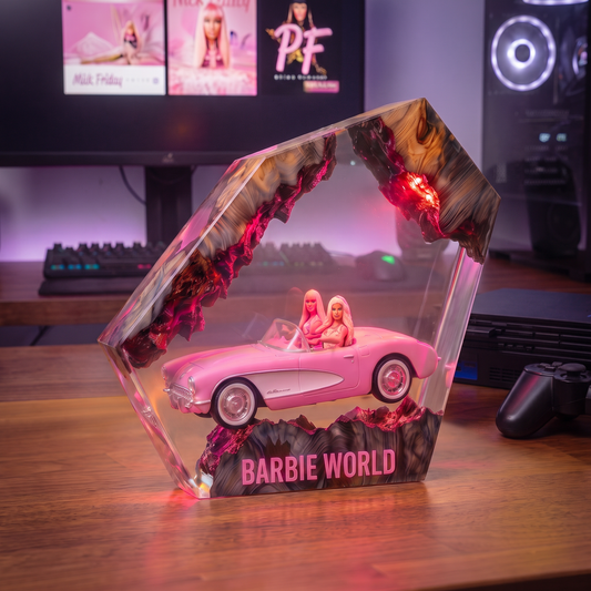 Handcrafted Resin Lamp ''Barbz World''™ Pre-Order (2 MONTHS)
