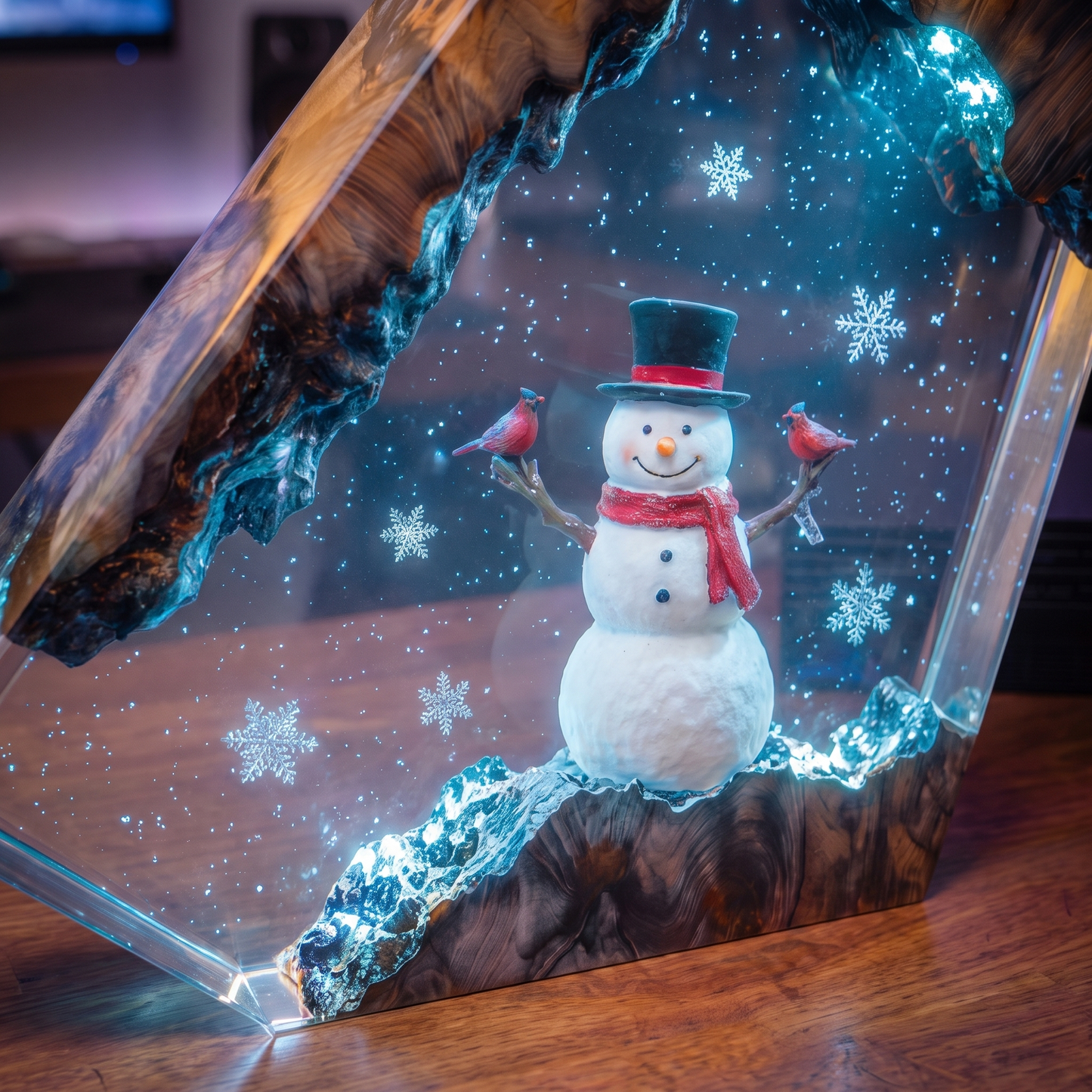 Handcrafted Resin Lamp ''Snow Man''™ Pre-Order (2 MONTHS)