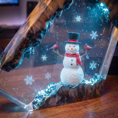 Handcrafted Resin Lamp ''Snow Man''™ Pre-Order (2 MONTHS)