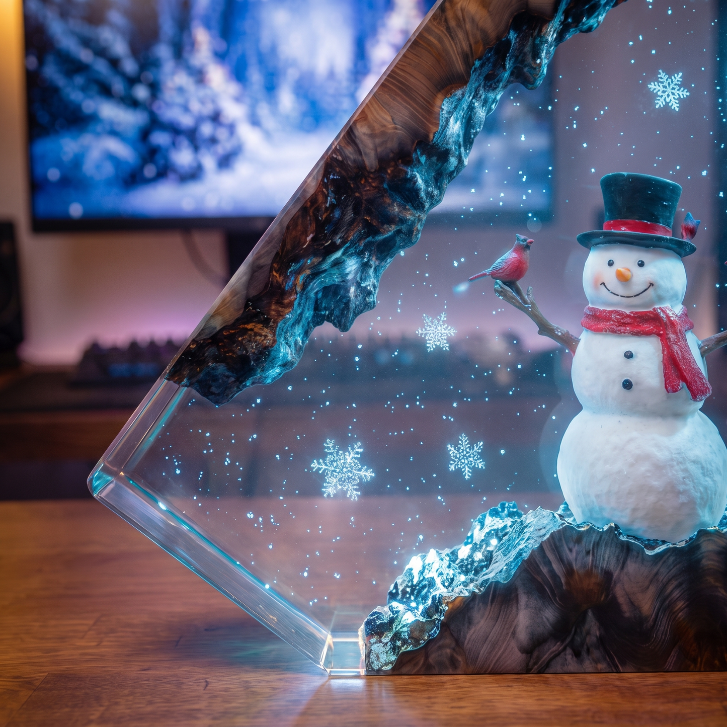 Handcrafted Resin Lamp ''Snow Man''™ Pre-Order (2 MONTHS)