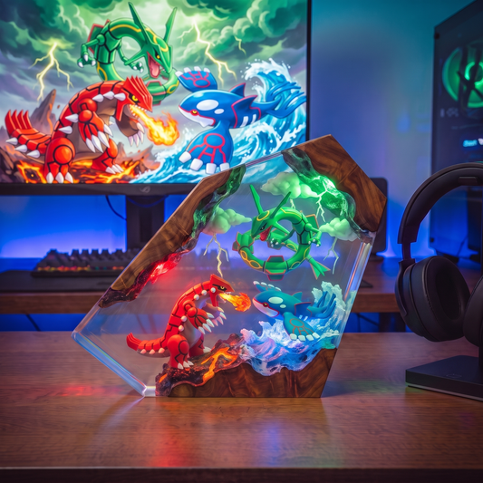 Handcrafted Resin Lamp ''Primal Storm'™ Pre-Order (2 MONTHS)